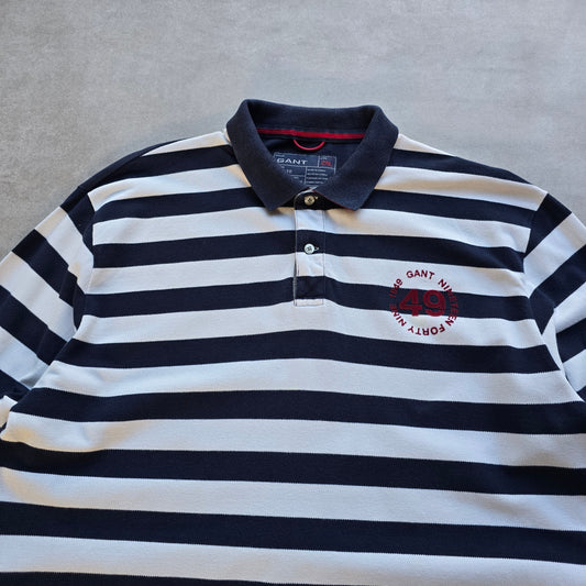 Gant Striped Long Sleeve Polo Shirt - XXL