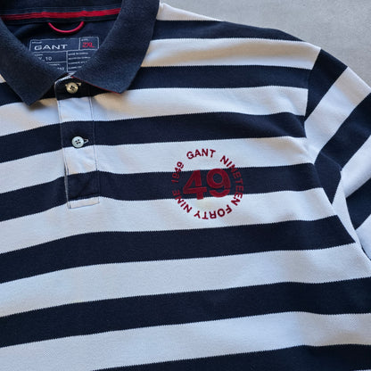 Gant Striped Long Sleeve Polo Shirt - XXL