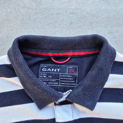 Gant Striped Long Sleeve Polo Shirt - XXL