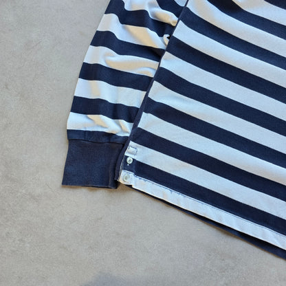 Gant Striped Long Sleeve Polo Shirt - XXL