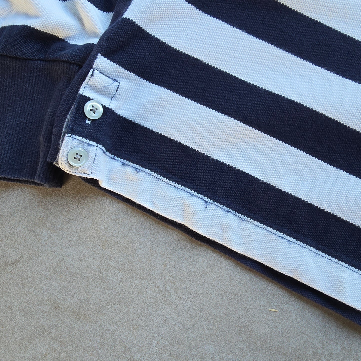 Gant Striped Long Sleeve Polo Shirt - XXL