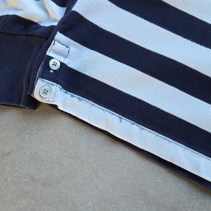 Gant Striped Long Sleeve Polo Shirt - XXL