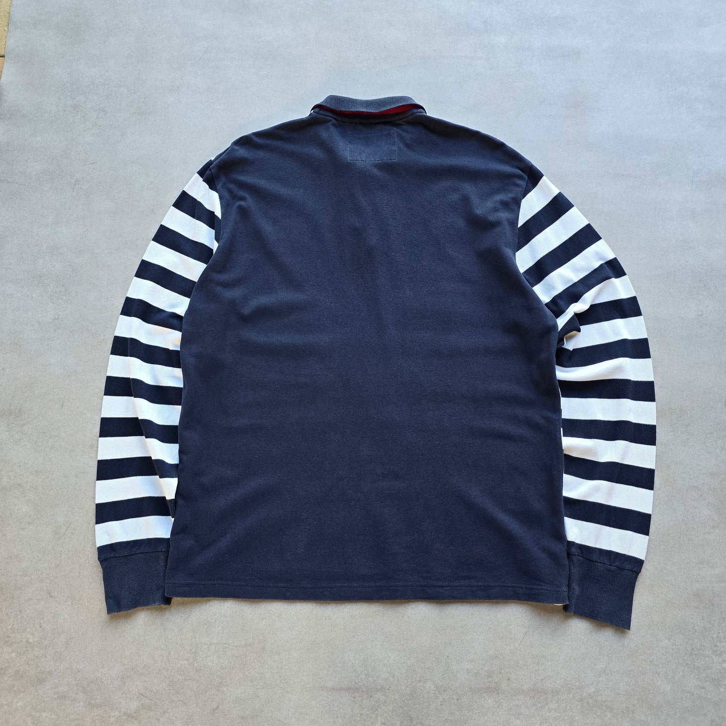 Gant Striped Long Sleeve Polo Shirt - XXL