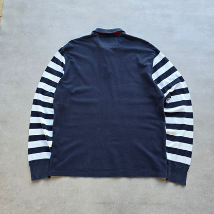 Gant Striped Long Sleeve Polo Shirt - XXL