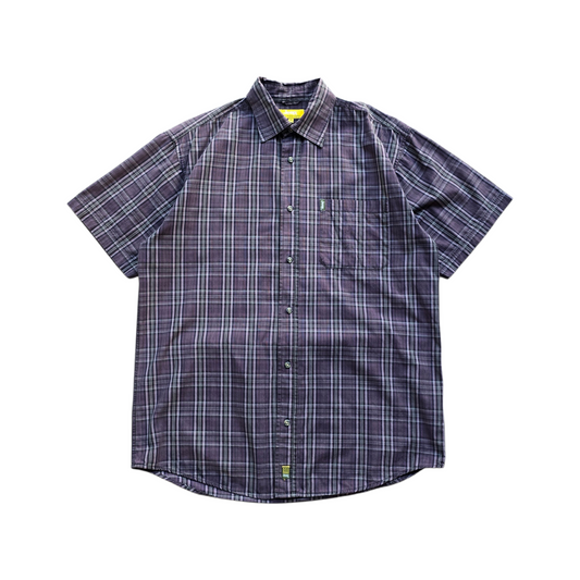 Jeep Plaid Short Sleeve Button Up Shirt - M
