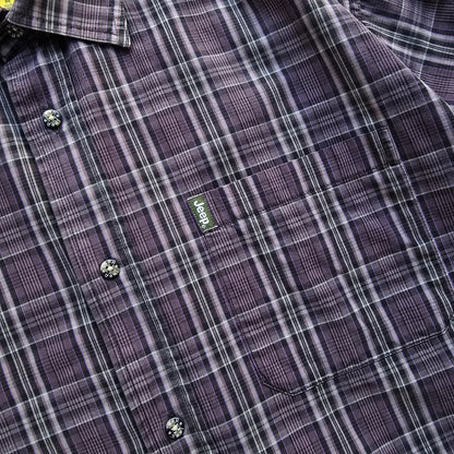Jeep Plaid Short Sleeve Button Up Shirt - M