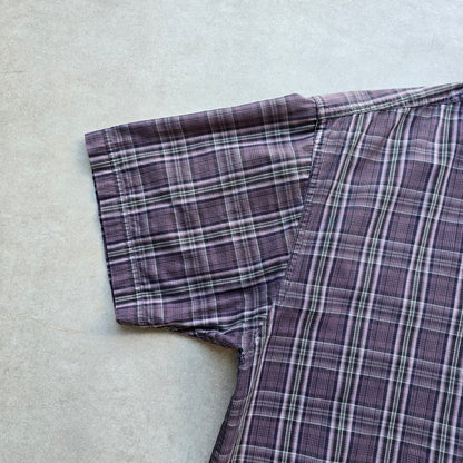 Jeep Plaid Short Sleeve Button Up Shirt - M