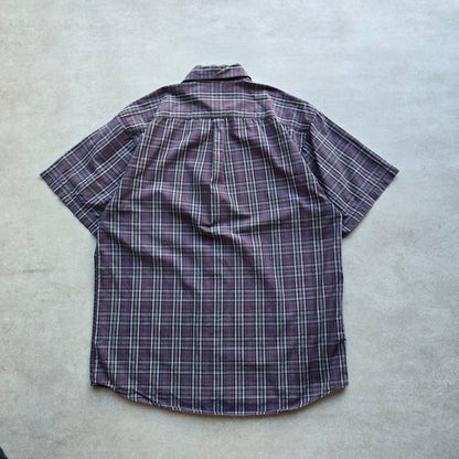 Jeep Plaid Short Sleeve Button Up Shirt - M