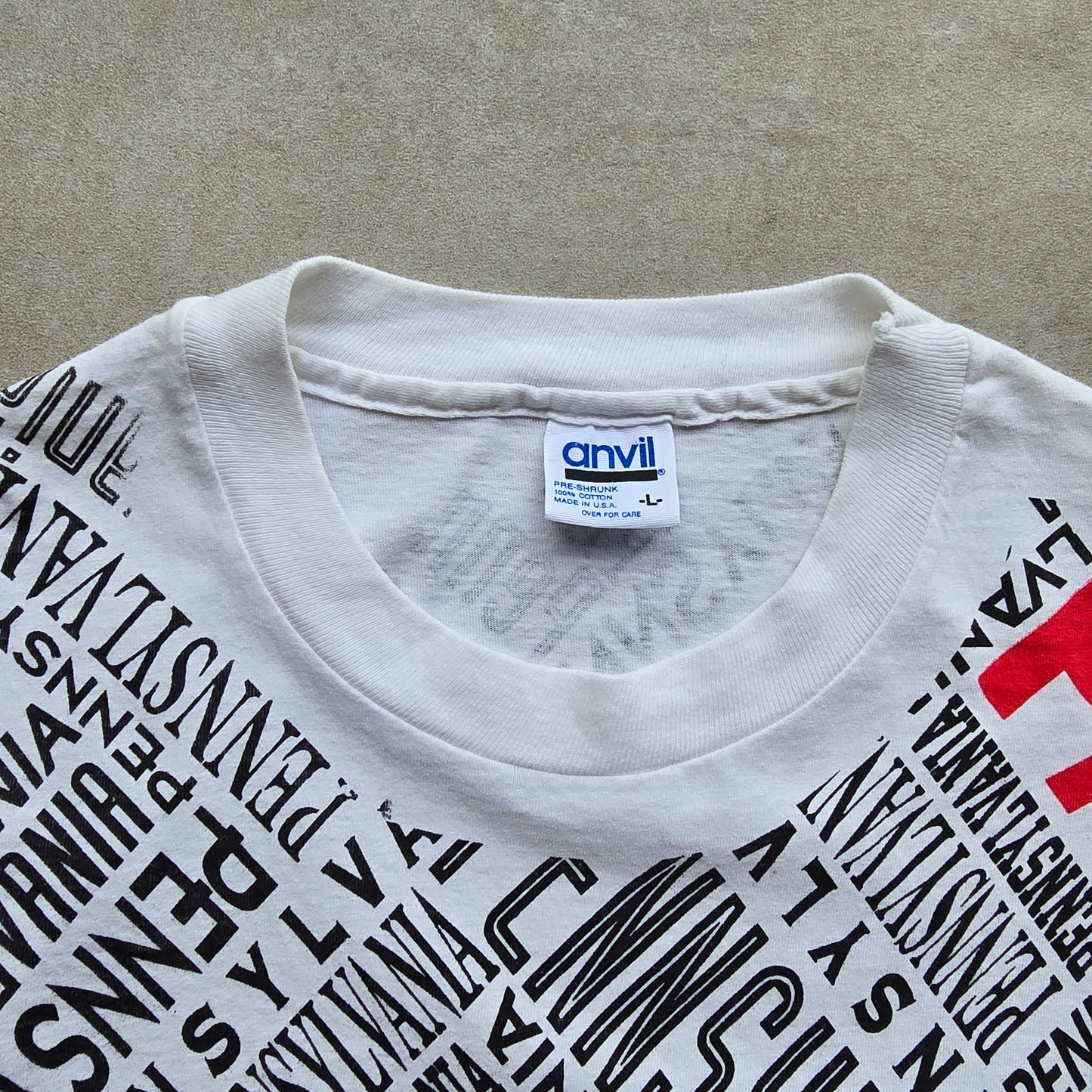 Vintage 90's Pennsylvania AOP Tee - S/M