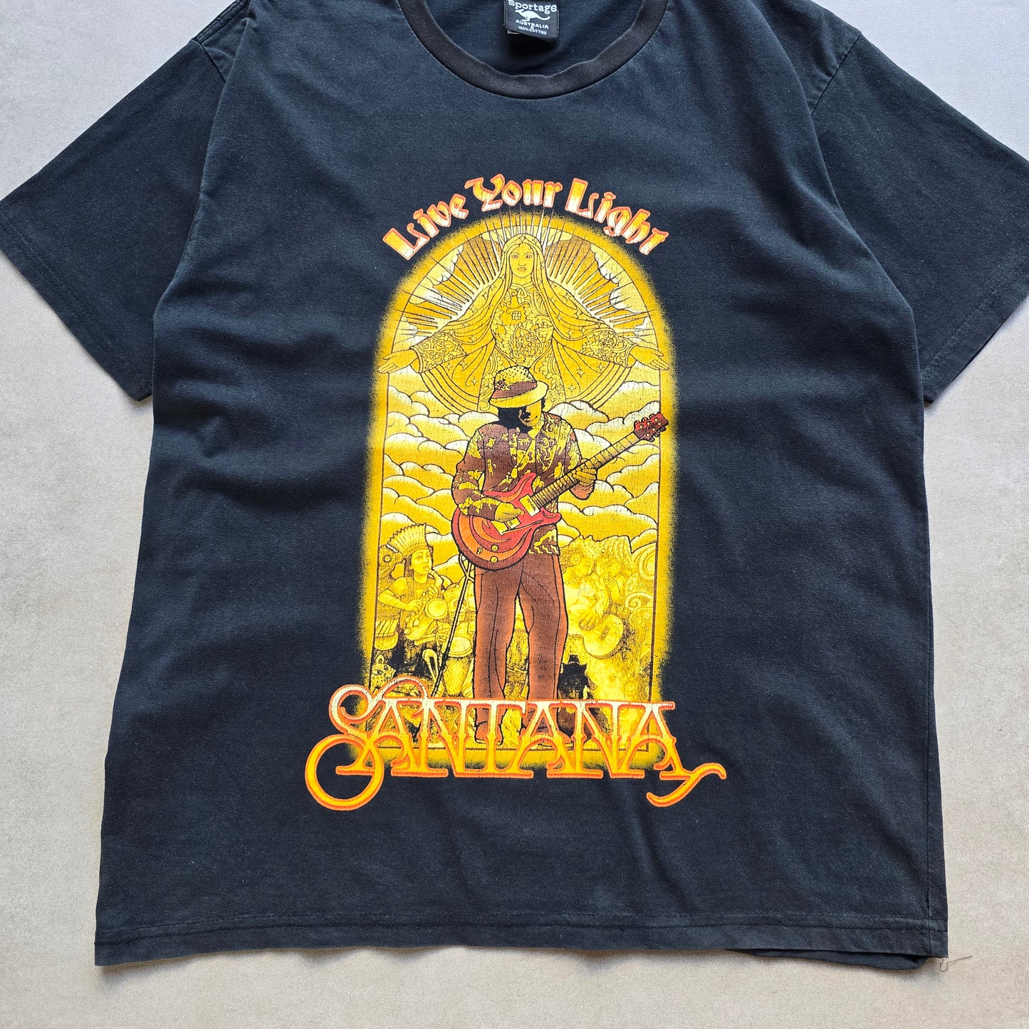 Santana Live Your Light 2008 Australia Tour Tee - S