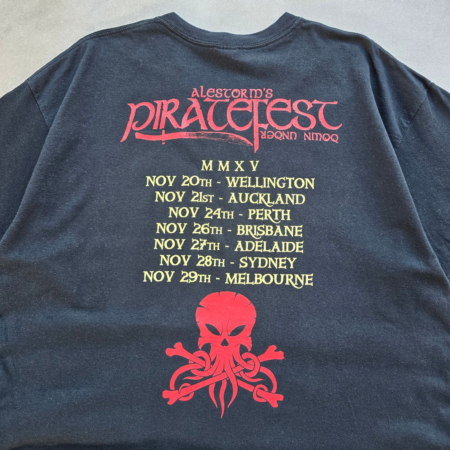 Alestorm Piratefest Down Under 2015 Tee - XL