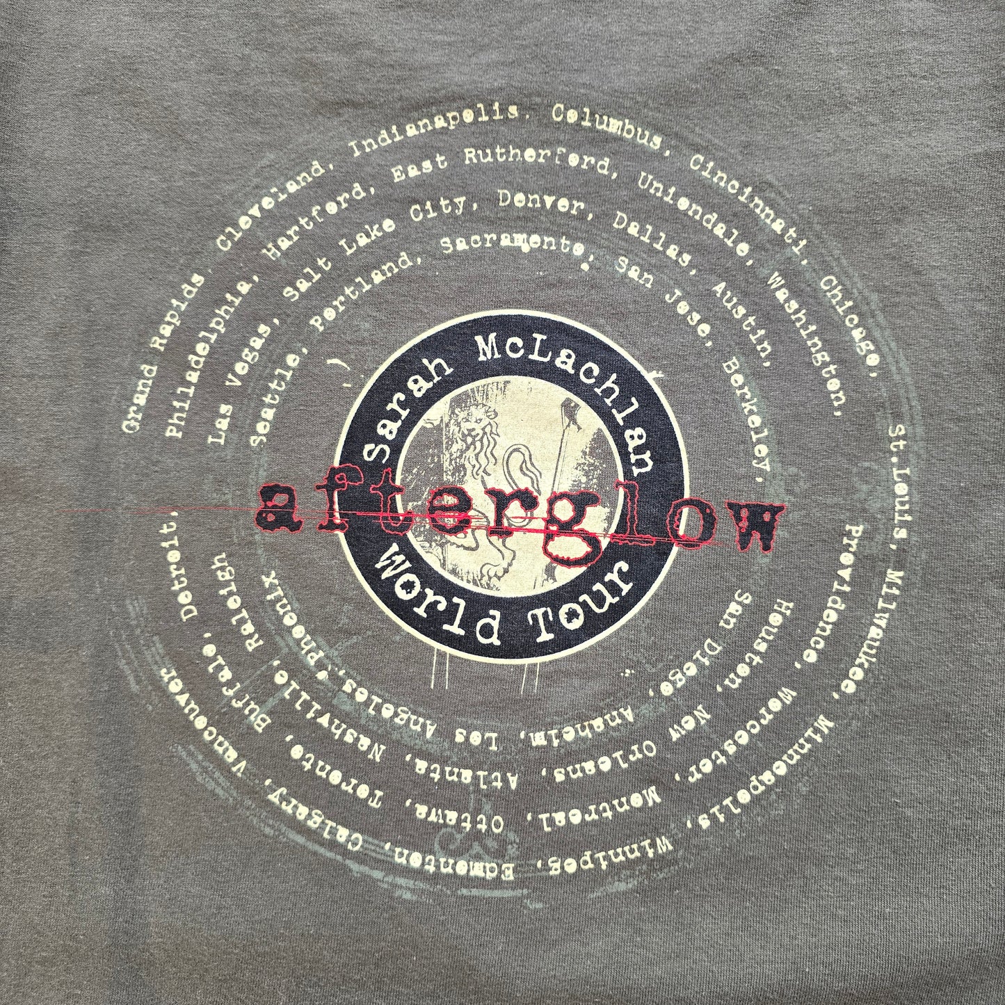 Vintage Sarah McLachlan Afterglow World Tour Tee - XL