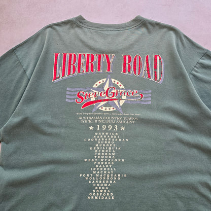 Vintage 1993 Steve Grace Liberty Road Tour Tee - L