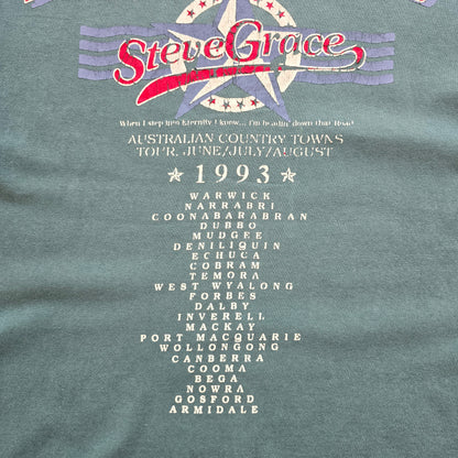 Vintage 1993 Steve Grace Liberty Road Tour Tee - L