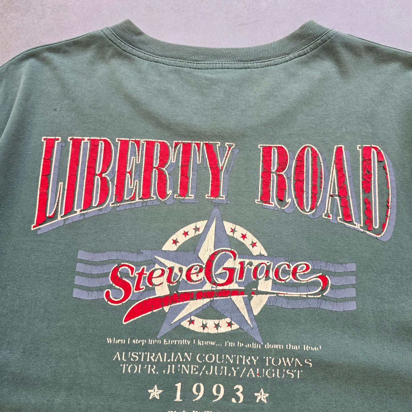 Vintage 1993 Steve Grace Liberty Road Tour Tee - L