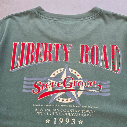 Vintage 1993 Steve Grace Liberty Road Tour Tee - L
