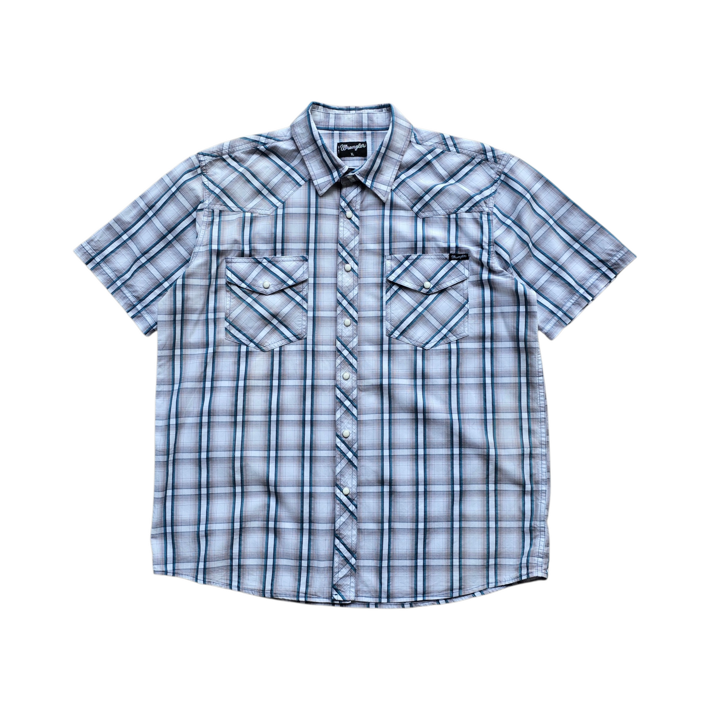 Vintage Wrangler Pearl Snap Short Sleeve Button Up Shirt - L/XL