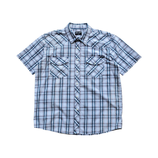 Vintage Wrangler Pearl Snap Short Sleeve Button Up Shirt - L/XL