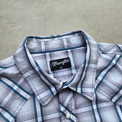Vintage Wrangler Pearl Snap Short Sleeve Button Up Shirt - L/XL