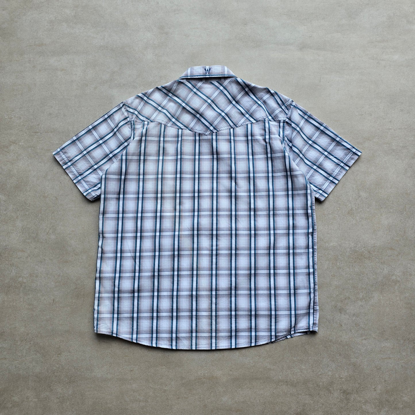 Vintage Wrangler Pearl Snap Short Sleeve Button Up Shirt - L/XL