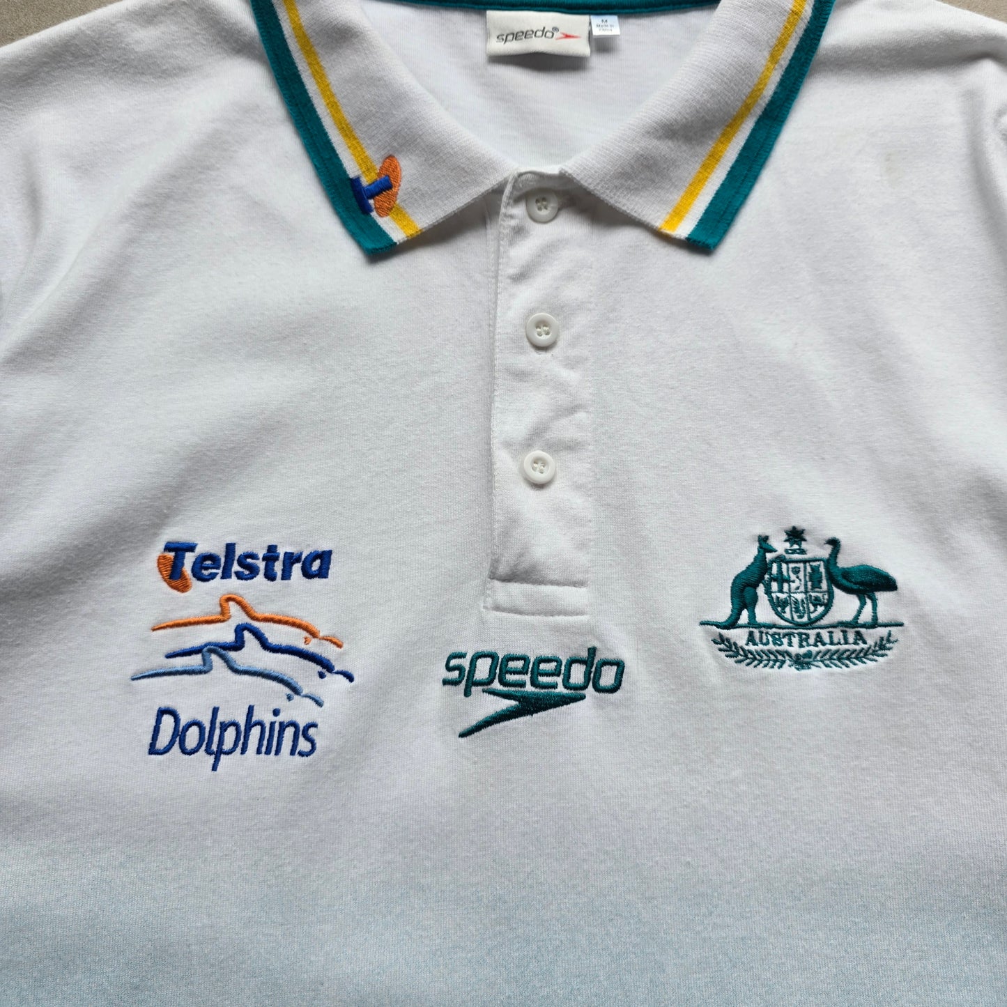 Vintage Dolphins Australia Swimming Team Polo Shirt - S/M