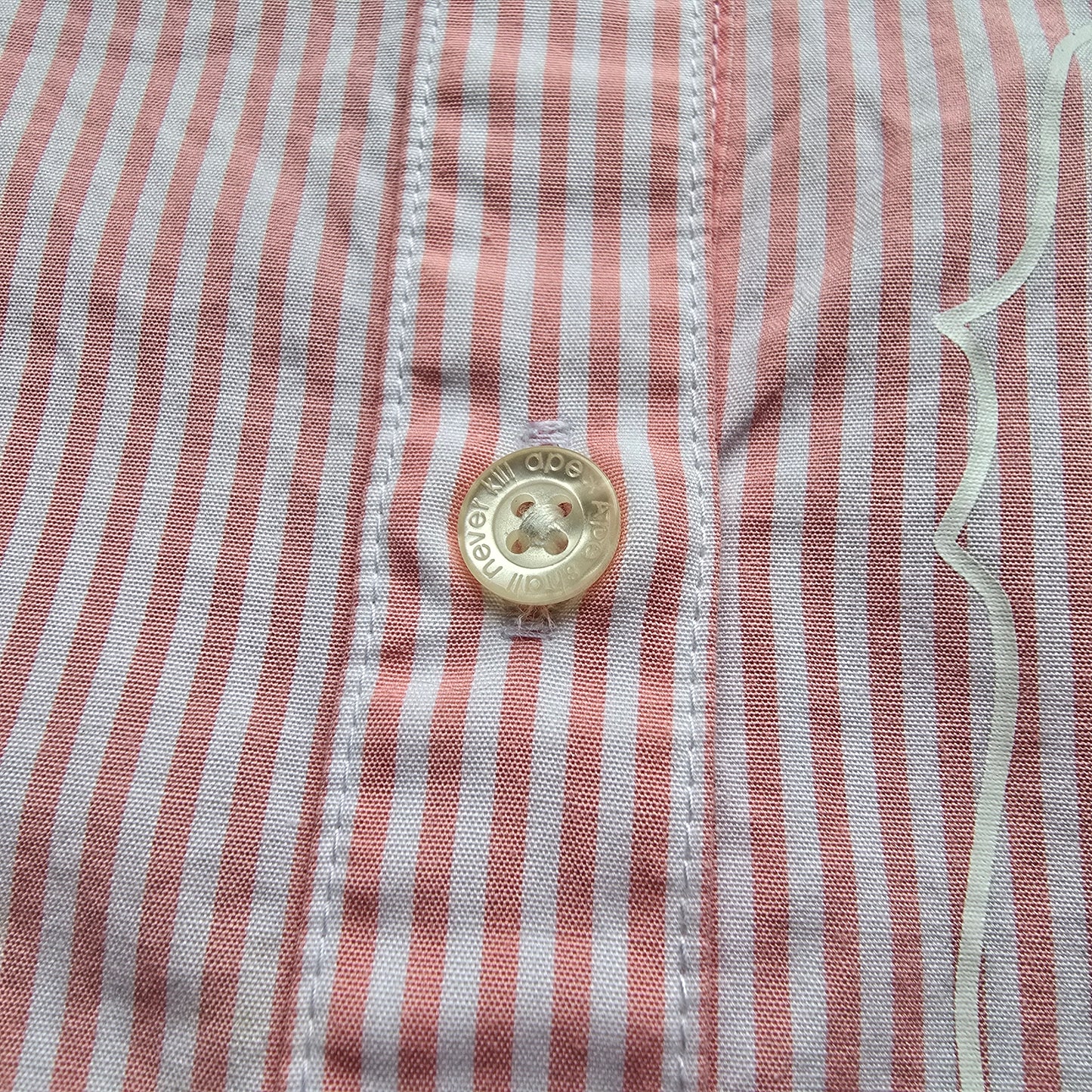 A Bathing Ape Striped Long Sleeve Button Up Shirt -XS