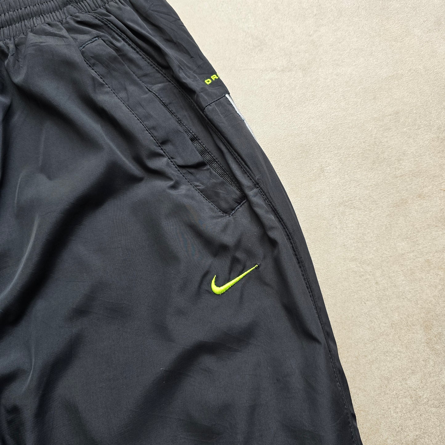 Vintage Nike Embroidered Swoosh Fleece Lined Track Pants - M