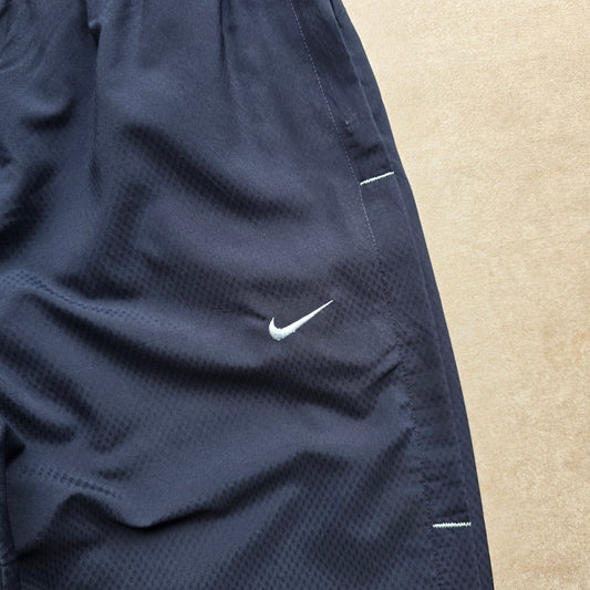 Vintage Nike Bootleg Embroidered Swoosh Ankle Zip Track Pants - M