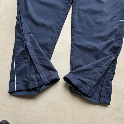 Vintage Nike Bootleg Embroidered Swoosh Ankle Zip Track Pants - M