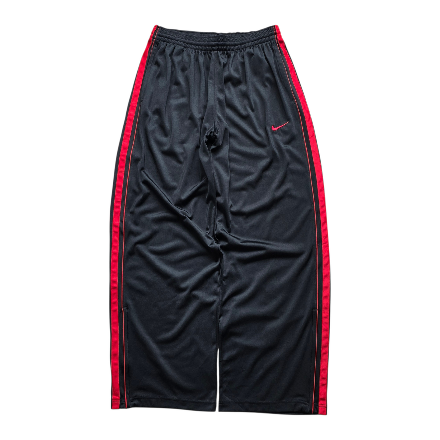 Vintage 2000's Nike Embroidered Swoosh Ankle Zip Track Pants - L