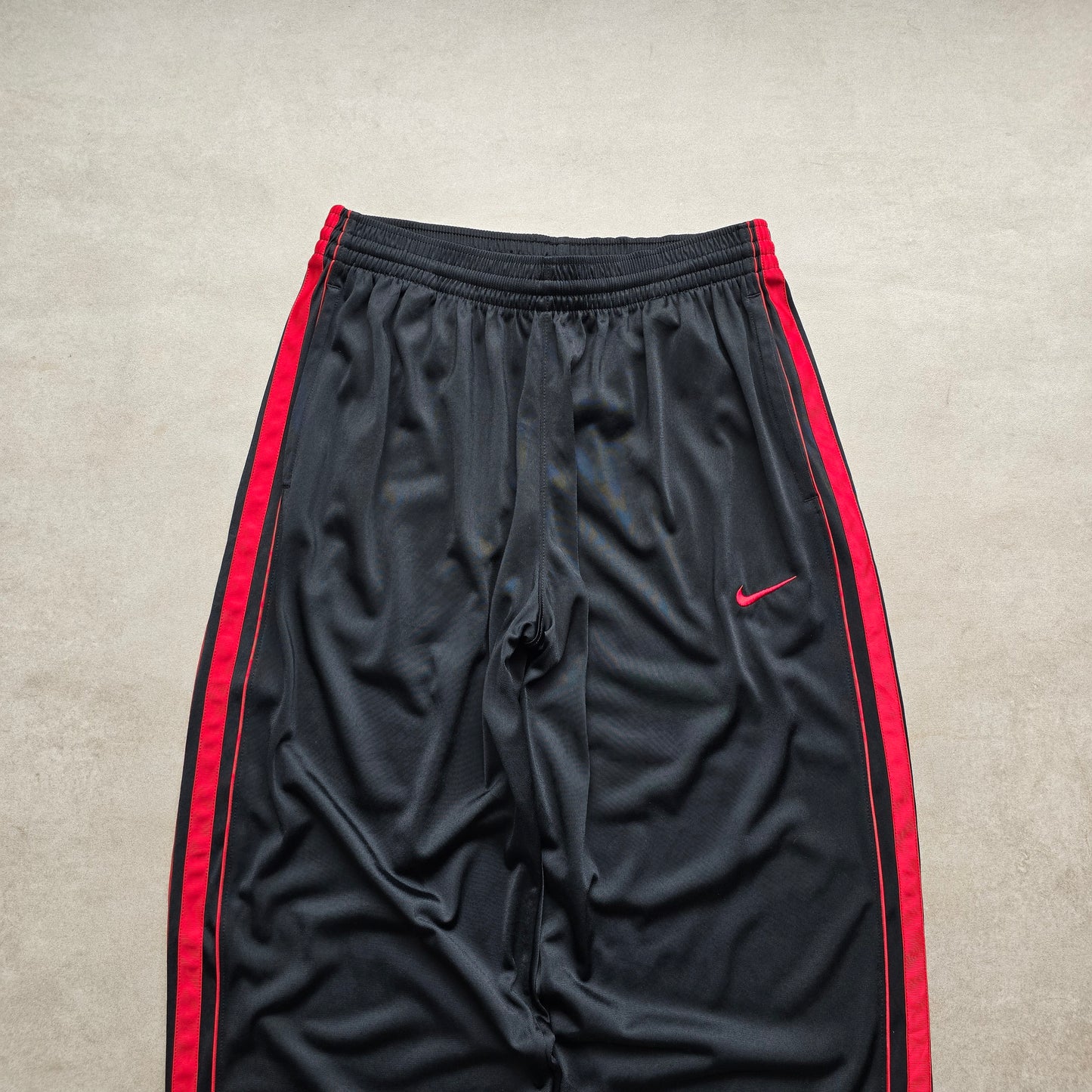 Vintage 2000's Nike Embroidered Swoosh Ankle Zip Track Pants - L