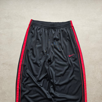 Vintage 2000's Nike Embroidered Swoosh Ankle Zip Track Pants - L