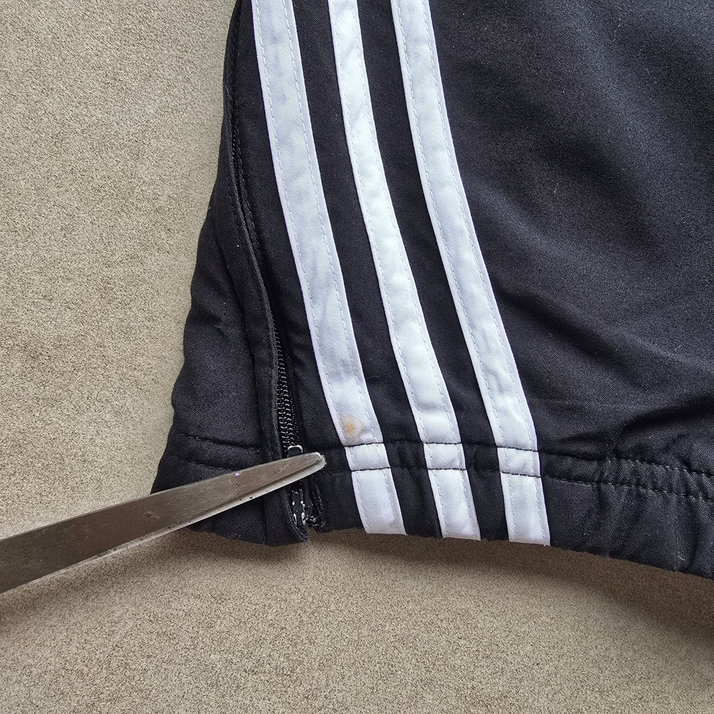 Vintage Adidas 3 Stripe Ankle Zip Track Pants - M/L