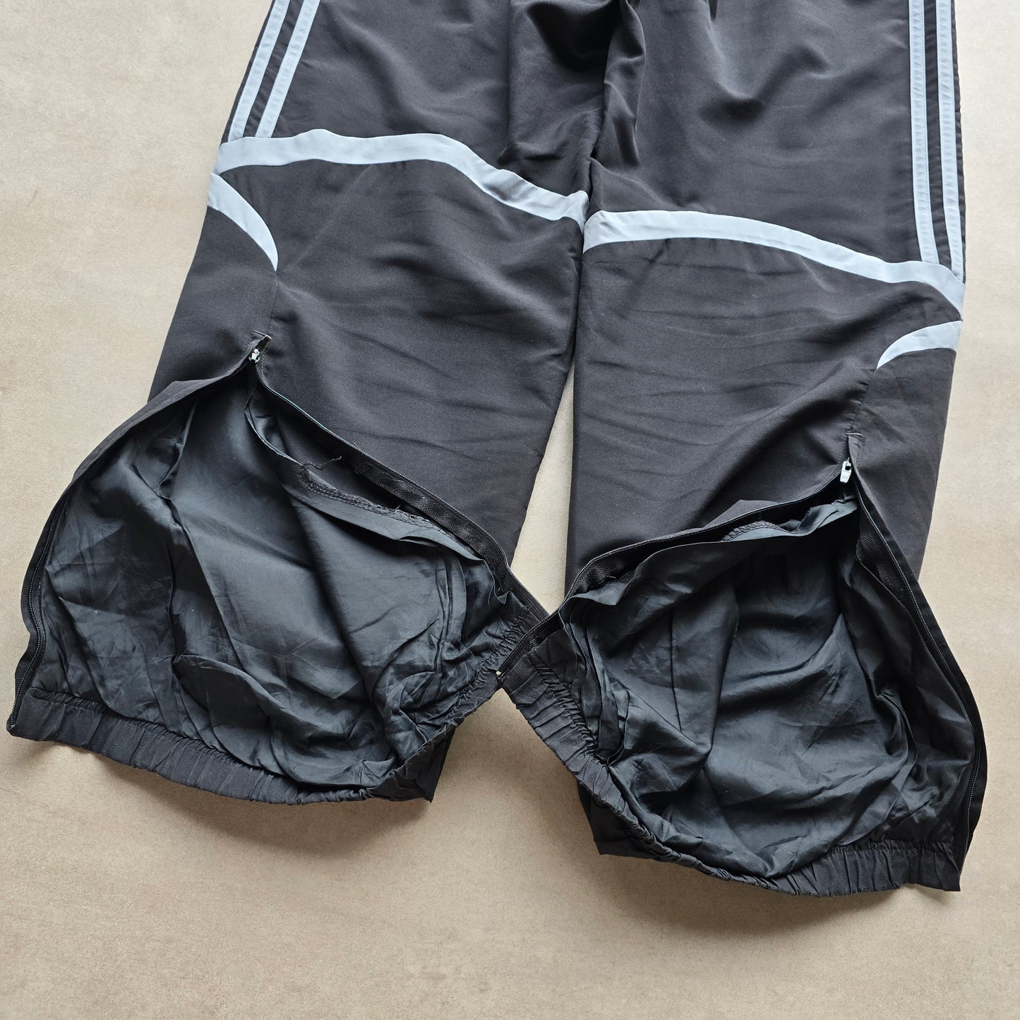 Vintage Adidas 3 Stripe Ankle Zip Track Pants - M/L
