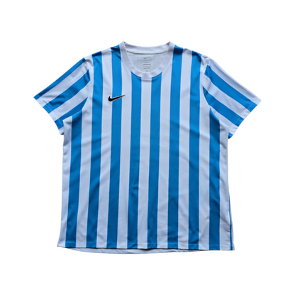 Nike Dri-Fit Embroidered Swoosh Blue & White Striped Jersey - XXL