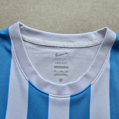 Nike Dri-Fit Embroidered Swoosh Blue & White Striped Jersey - XXL