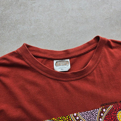 Vintage Uluru Aboriginal Art Tee - L