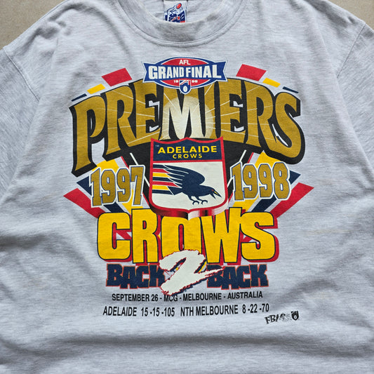 Vintage 1998 AFL Adelaide Crows Premiers Tee - M