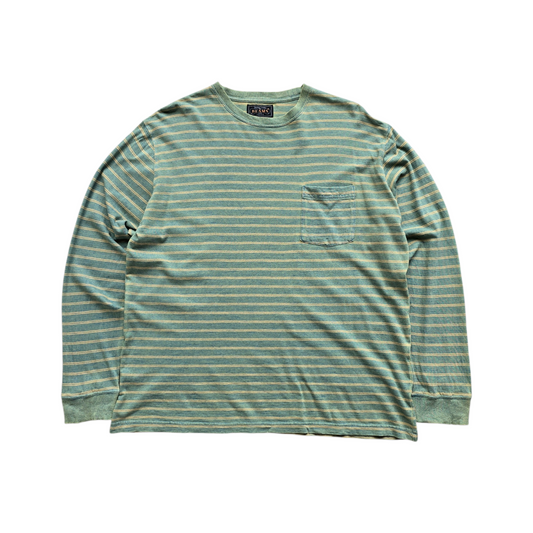 Beams Plus Striped Long Sleeve Pocket Tee - XL