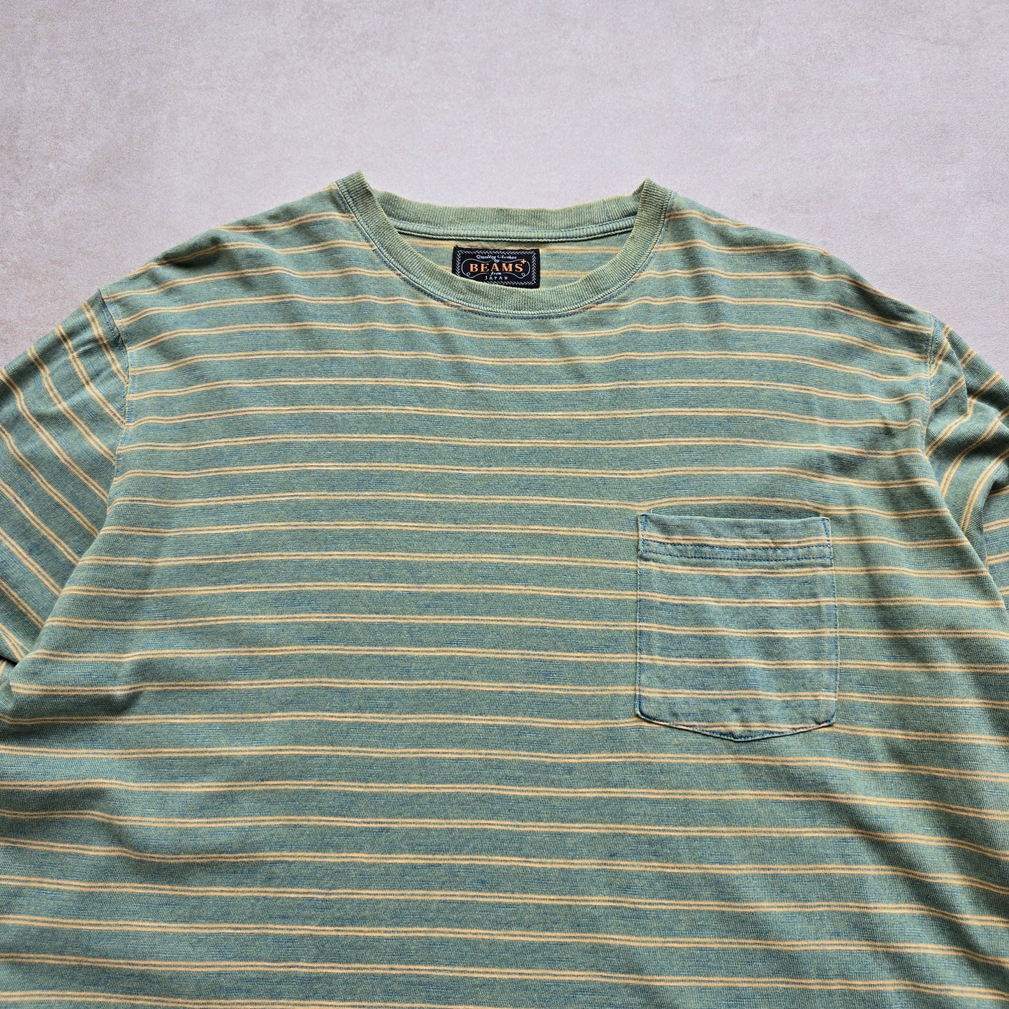 Beams Plus Striped Long Sleeve Pocket Tee - XL