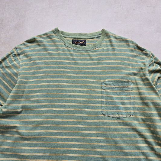 Beams Plus Striped Long Sleeve Pocket Tee - XL