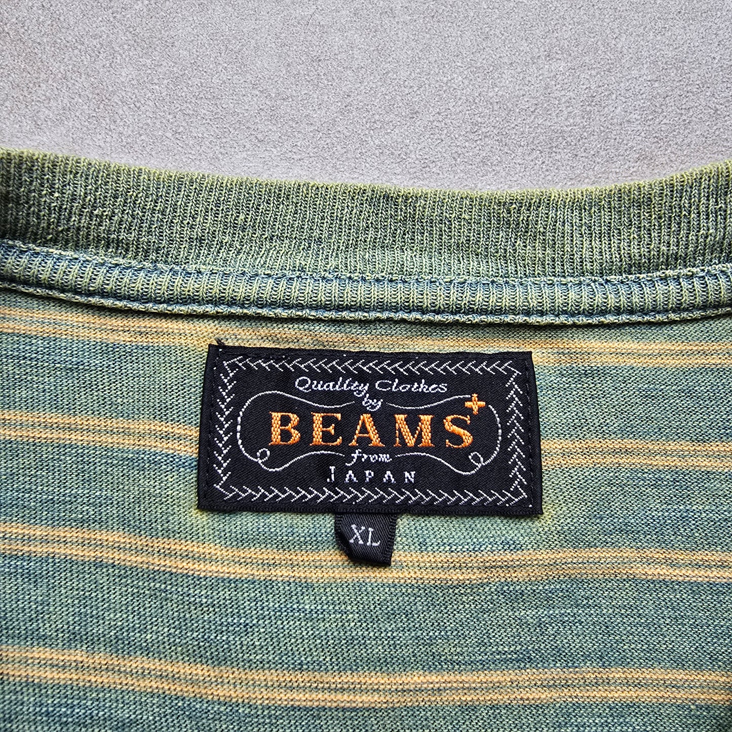 Beams Plus Striped Long Sleeve Pocket Tee - XL