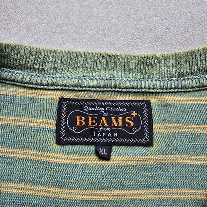 Beams Plus Striped Long Sleeve Pocket Tee - XL