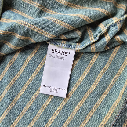 Beams Plus Striped Long Sleeve Pocket Tee - XL