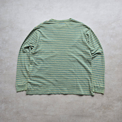 Beams Plus Striped Long Sleeve Pocket Tee - XL