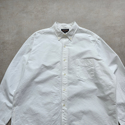 Beams Plus Oxford White Long Sleeve Button Up Shirt - L