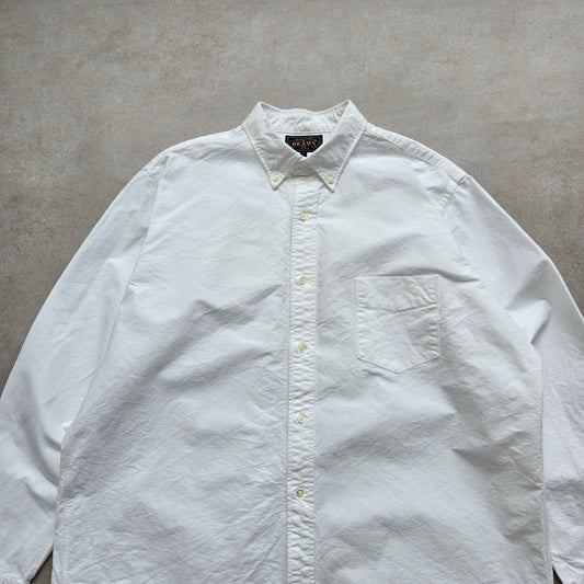 Beams Plus Oxford White Long Sleeve Button Up Shirt - L