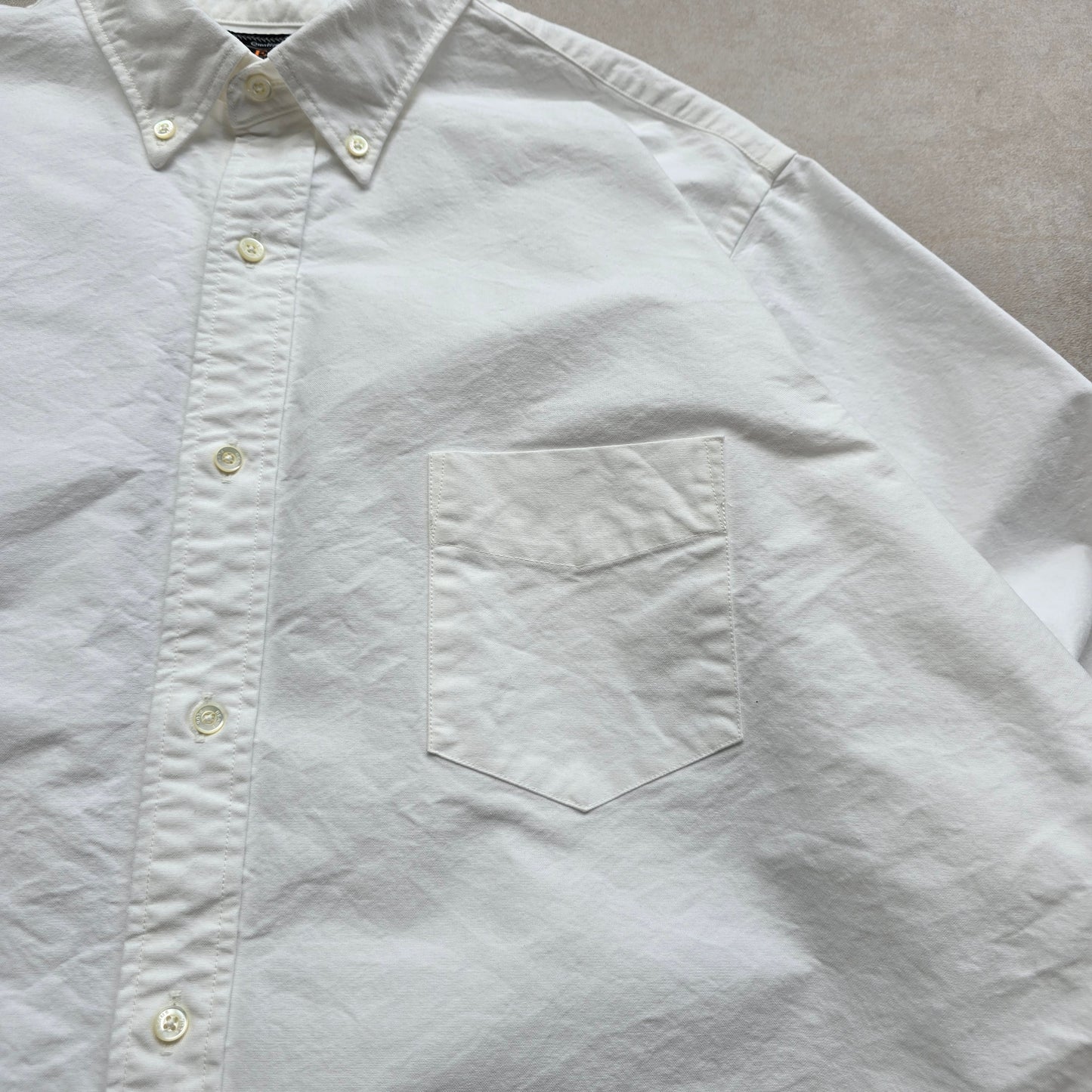Beams Plus Oxford White Long Sleeve Button Up Shirt - L