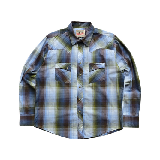Vintage Wrangler Pearl Snap Button Up Shirt - L