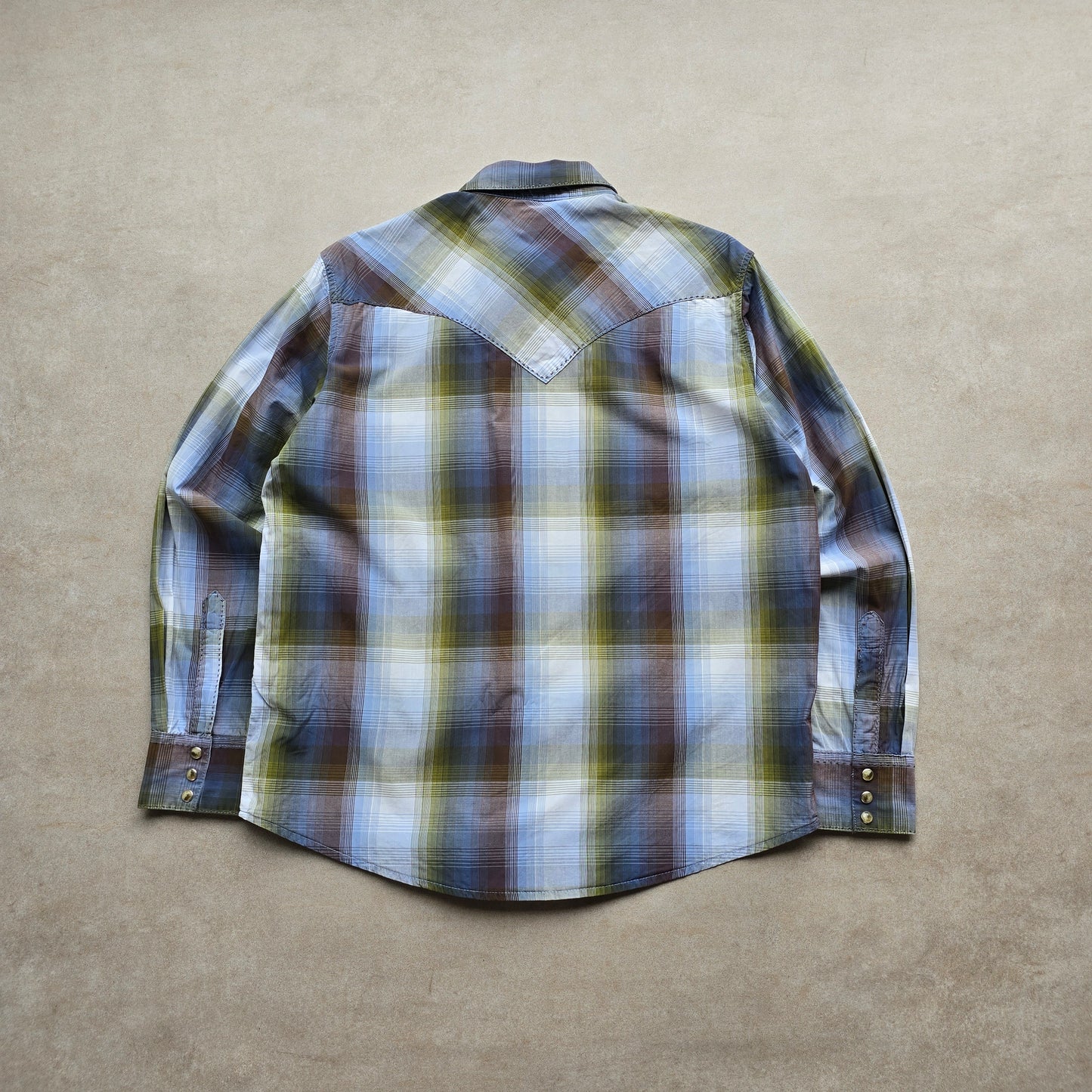 Vintage Wrangler Pearl Snap Button Up Shirt - L